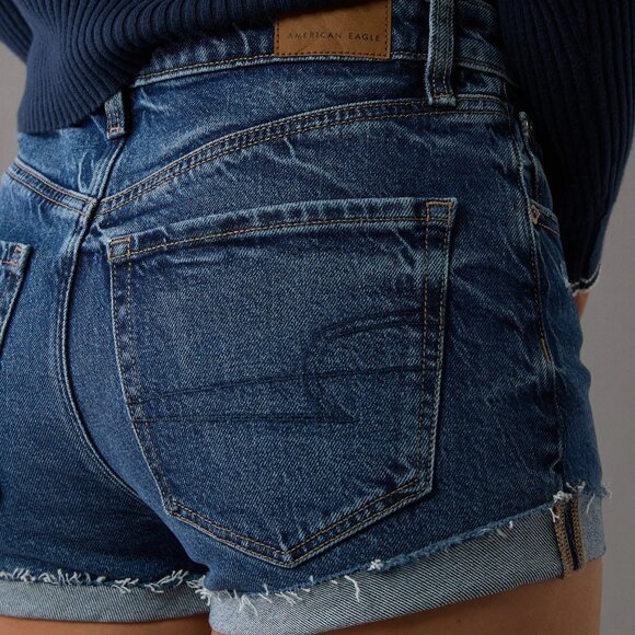 AE Stretch Denim Perfect Shortie - American Eagle - Picture 2 of 7